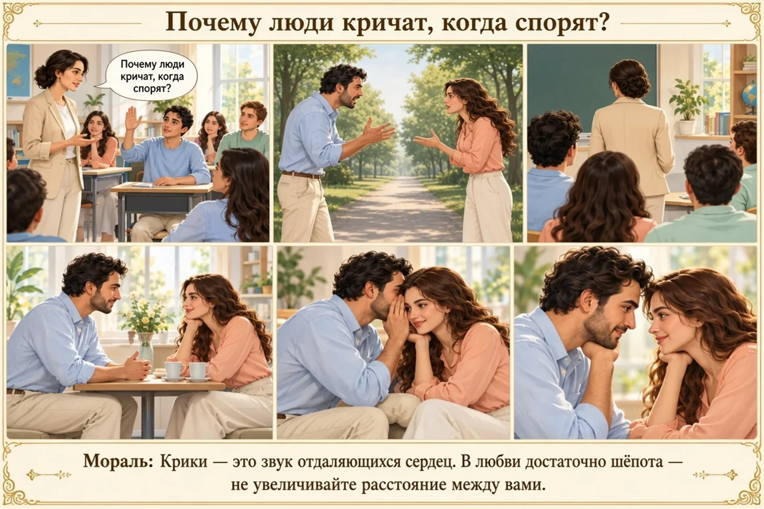 Иллюстрация: Почему люди кричат, когда спорят?