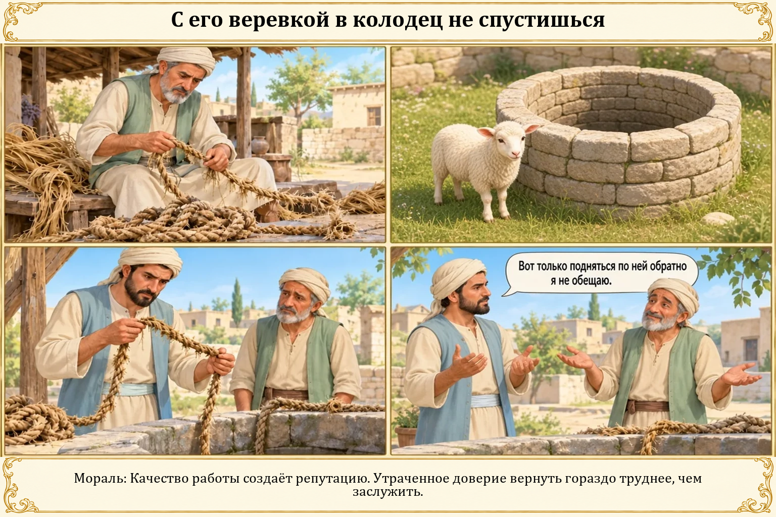 Иллюстрация: С его веревкой в колодец не спустишься