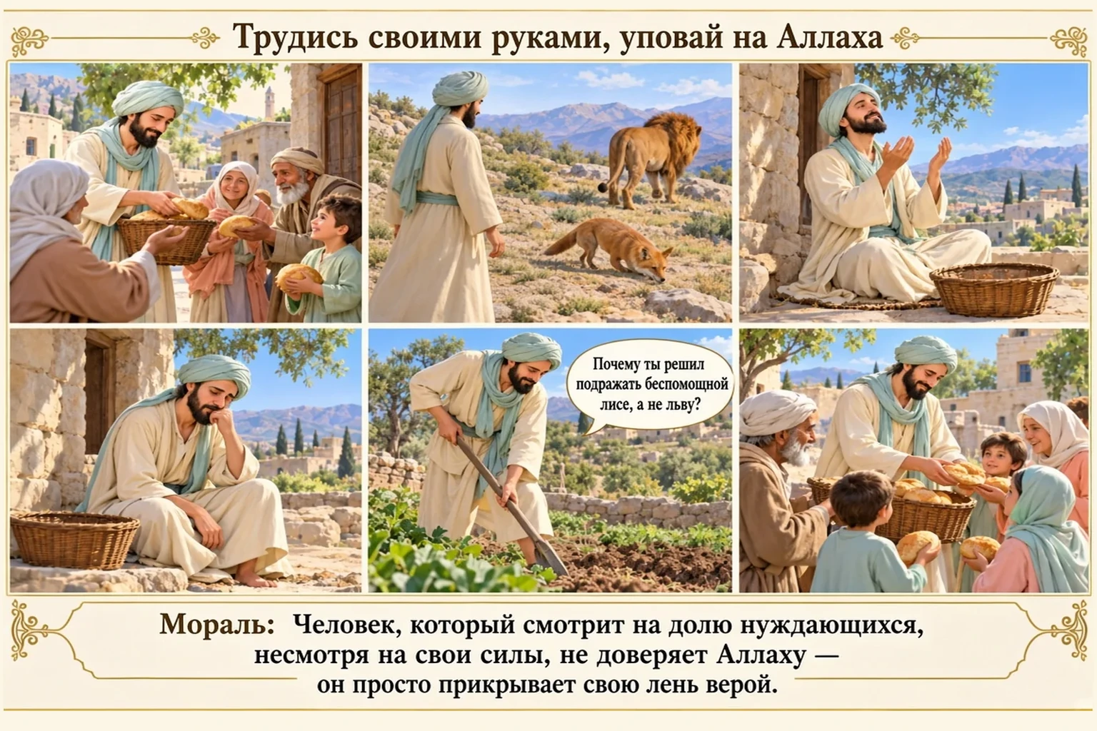 Иллюстрация: Трудись своими руками, уповай на Аллаха